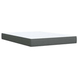 Box Spring Bed with Mattress Dark Grey Queen Fabric - Extra Image