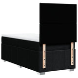 Box Spring Bed with Mattress Black King Single Fabric - Rear View