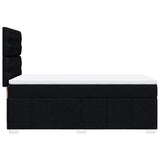 Box Spring Bed with Mattress Black King Single Fabric - 45-Degree Angle
