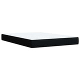 Box Spring Bed with Mattress Black Double Fabric - Extra Image
