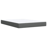 Box Spring Bed with Mattress Dark Grey Queen Fabric - Extra Image