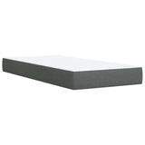 Box Spring Bed with Mattress Dark Grey King Single Fabric - Extra Image