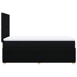 Box Spring Bed with Mattress Black King Single Fabric - 45-Degree Angle