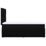 Box Spring Bed with Mattress Black King Single Fabric - 45-Degree Angle