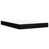 Box Spring Bed with Mattress Black Double Fabric - Extra Image