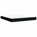 Box Spring Bed with Mattress Black Double Fabric - Extra Image