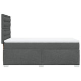 Box Spring Bed with Mattress Dark Grey King Single Fabric - 45-Degree Angle