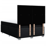 Box Spring Bed with Mattress Black Double Fabric - Extra Image