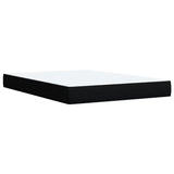 Box Spring Bed with Mattress Black Double Fabric - Extra Image