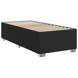 Box Spring Bed with Mattress Black King Single Faux Leather - Extra Image
