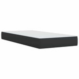 Box Spring Bed with Mattress Black King Single Faux Leather - Extra Image