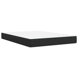Box Spring Bed with Mattress Black Double Faux Leather - Extra Image