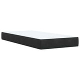 Box Spring Bed with Mattress Black King Single Velvet