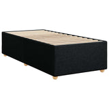 Box Spring Bed with Mattress Black King Single Fabric - Extra Image