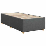 Box Spring Bed with Mattress Dark Grey King Single Fabric - Extra Image