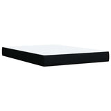 Box Spring Bed with Mattress Black Double Fabric - Extra Image