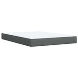 Box Spring Bed with Mattress Dark Grey Queen Fabric - Extra Image