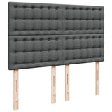 Box Spring Bed with Mattress Dark Grey Queen Fabric - Extra Image