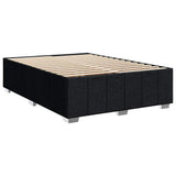 Box Spring Bed with Mattress Black Double Fabric - Extra Image