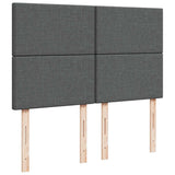 Box Spring Bed with Mattress Dark Grey Queen Fabric - Extra Image