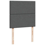 Box Spring Bed with Mattress Dark Grey King Single Fabric - Extra Image