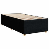 Box Spring Bed with Mattress Black King Single Fabric - Extra Image