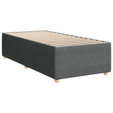 Box Spring Bed with Mattress Dark Grey King Single Fabric - Extra Image