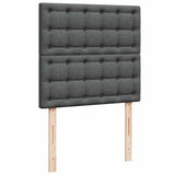 Box Spring Bed with Mattress Dark Grey King Single Fabric - Extra Image