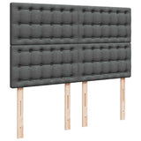 Box Spring Bed with Mattress Dark Grey Queen Fabric - Extra Image