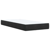 Box Spring Bed with Mattress Black King Single Velvet