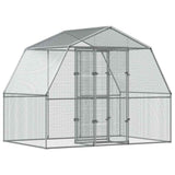 Bird Cage with Door Silver Galvanised Steel