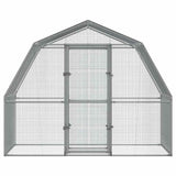 Bird Cage with Door Silver Galvanised Steel - Top-Down View
