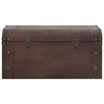 Treasure Chest with Latches Dark Brown 79.5x39.5x39.5 cm Plywood