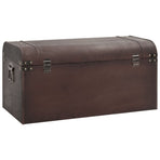 Treasure Chest with Latches Dark Brown 79.5x39.5x39.5 cm Plywood