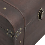 Treasure Chest with Latches Dark Brown 79.5x39.5x39.5 cm Plywood - Extra Image