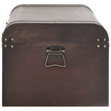 Treasure Chest with Latches Dark Brown 90x50x39.5 cm Plywood