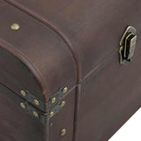Treasure Chest with Latches Dark Brown 90x50x39.5 cm Plywood - Extra Image