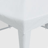 Party Tent with 8 Mesh Sidewalls White 4x4 m HDPE - Close-Up Angle