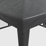 Party Tent with 8 Mesh Sidewalls Anthracite 4x4 m HDPE - Close-Up Angle