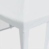 Party Tent with 10 Mesh Sidewalls White 6x4 m HDPE