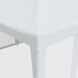 Party Tent with 10 Mesh Sidewalls White 6x4 m HDPE - Close-Up Angle