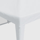 Party Tent with 12 Mesh Sidewalls White 8x4 m HDPE - Close-Up Angle