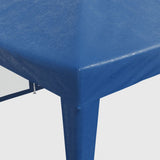 Party Tent with 12 Mesh Sidewalls Blue 8x4 m HDPE - Close-Up Angle