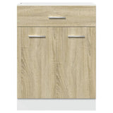 Drawer Bottom Cabinet Lyon Sonoma Oak 60x46x81.5 cm Engineered Wood - 45-Degree Angle