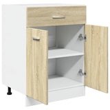 Drawer Bottom Cabinet Lyon Sonoma Oak 60x46x81.5 cm Engineered Wood - Rear View