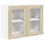 Hanging Glass Cabinet "Lyon" Sonoma Oak 80x31x60 cm