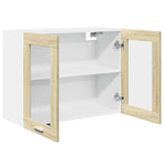 Hanging Glass Cabinet "Lyon" Sonoma Oak 80x31x60 cm