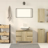 Wall-mounted Bathroom Cabinet Sonoma Oak 32x20x67 cm - Side View