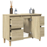 Sink Cabinet Sonoma Oak 80x33x60 cm Engineered Wood - Top-Down View