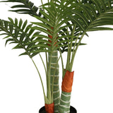 Artificial Palm Tree with 3 Trunks Green 120 cm PP - Top-Down View